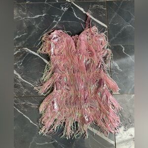 Valerie’s boutique romper fringe size Large originally made to fit a small
